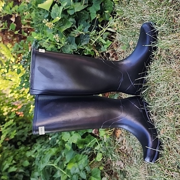 Hunter Black Winter Rain Boots Waterproof Durable - Picture 3 of 14
